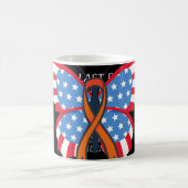 Leukämie Blutkrebs USA - Amerikanische Flagge unab Kaffeetasse (Mittel)
