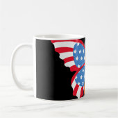 Leukämie Blutkrebs USA - Amerikanische Flagge unab Kaffeetasse (Links)