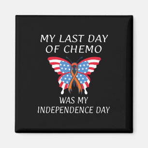 Leukämie Blutkrebs USA - Amerikanische Flagge unab Magnet