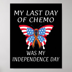 Leukämie Blutkrebs USA Amerikanische Flagge Unabhä Poster