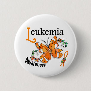 Leukämie des Buntglas-Schmetterlings-2 Button