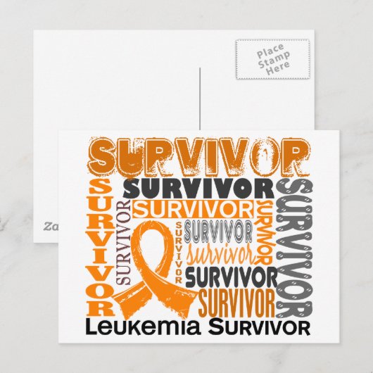 Leukämie des Überlebend-10 Postkarte (Vorne/Hinten)