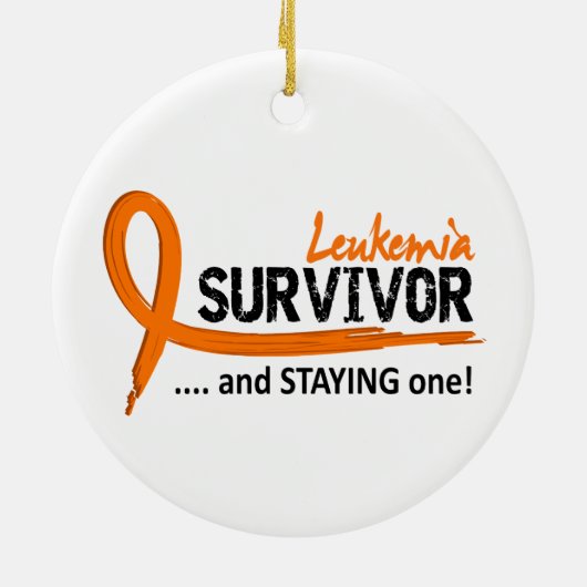 Leukämie des Überlebend-8 Keramik Ornament (Hinten)