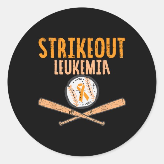 Leukämie durch Bysebyll-Orangenbandkrebs A ausschl Runder Aufkleber (Vorderseite)