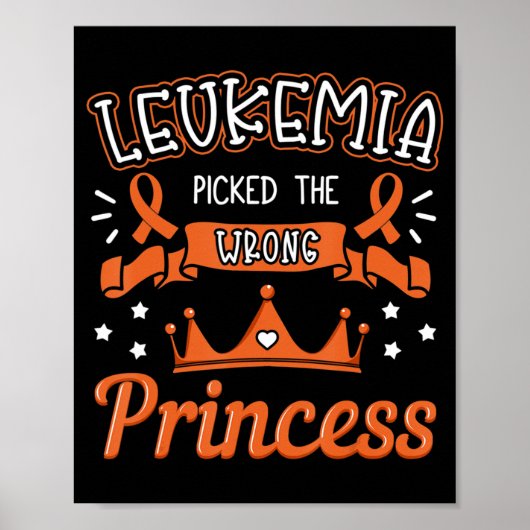 Leukämie erntete die falschen Prinzessin-Krebserwa Poster (Vorne)