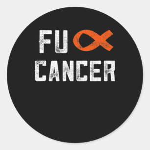 Leukämie Geschenke für Frauen Fick Krebs Chemo F K Runder Aufkleber