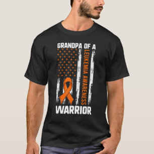 Leukämie Großkinder Großvater eines Kriegers T-Shirt