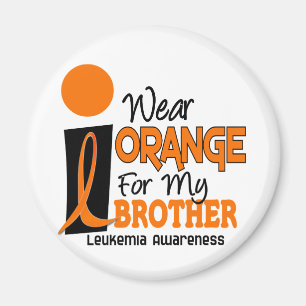 Leukämie I ABNUTZUNGS-ORANGE FÜR MEINEN BRUDER 9 Magnet