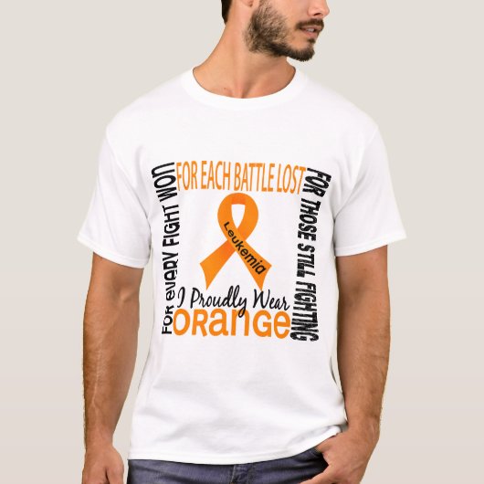 Leukämie I tragen stolz Orange 2 T-Shirt (Vorderseite)