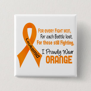 Leukämie I tragen stolz Orange Button
