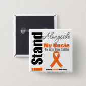 Leukämie ich stehe neben meinem Onkel Button (Vorne & Hinten)