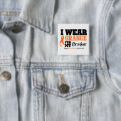 Leukämie ich trage Orange für den Bruder Button (Beispiel)