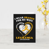 Leukämie - Ich trage Orange für mein Wi Karte (Gelbe Blume)