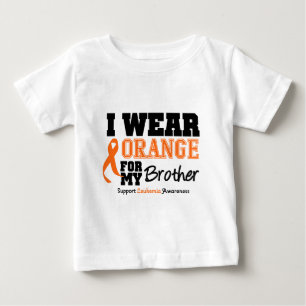 Leukämie ich trage Orange für meinen Bruder Baby T-shirt