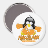 Leukämie - Kampf gegen Pinguin Magnet (Vorderseite/Rückseite)