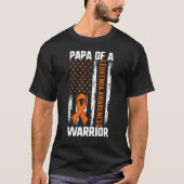 Leukämie Kinder Papa einer amerikanischen Kriegerf T-Shirt (Vorderseite)