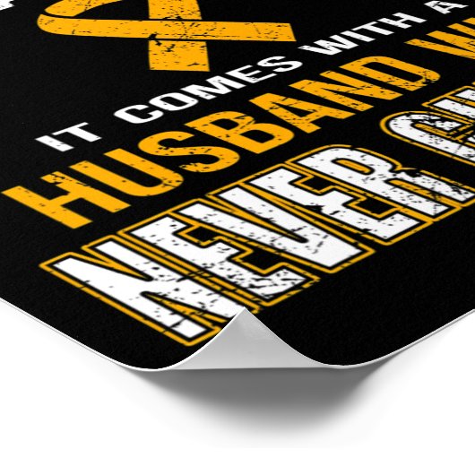 Leukämie kommt mit einem Husbynd, der niemals aufg Poster (Ecke)