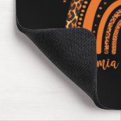 Leukämie-Krebs-Bewusstsein Leopard Orange Band Mousepad (Ecke)
