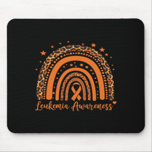 Leukämie-Krebs-Bewusstsein Leopard Orange Band Mousepad