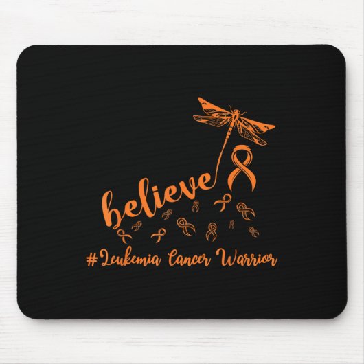 Leukämie Krebs Kriegerdragonfly Glauben Hoffnung Mousepad (Vorne)