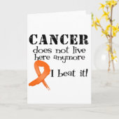 Leukämie-Krebs lebt nicht hier mehr Karte (Gelbe Blume)