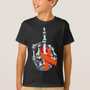 Leukämie Krebs Mittlere Finger Leukämie T-Shirt