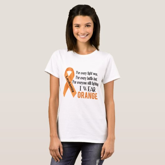Leukämie-Krebs-orange Band-T - Shirt (Vorne ganz)