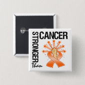 Leukämie Krebs - stärker als Krebs Button (Vorne & Hinten)