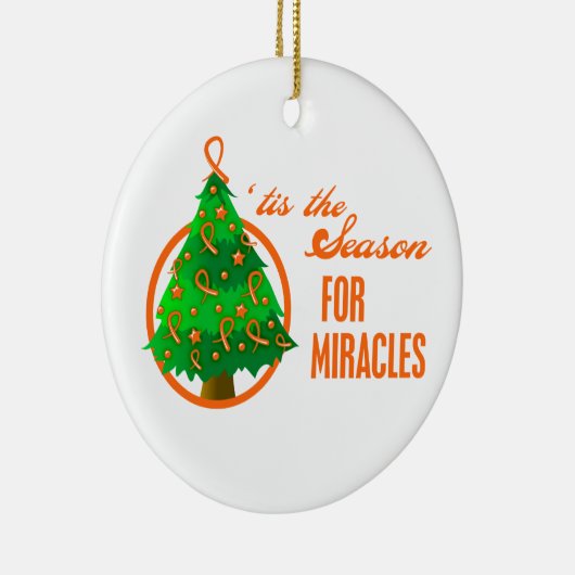 Leukämie Krebs Weihnachtswunder Keramikornament (Rechts)