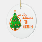 Leukämie Krebs Weihnachtswunder Keramikornament (Links)