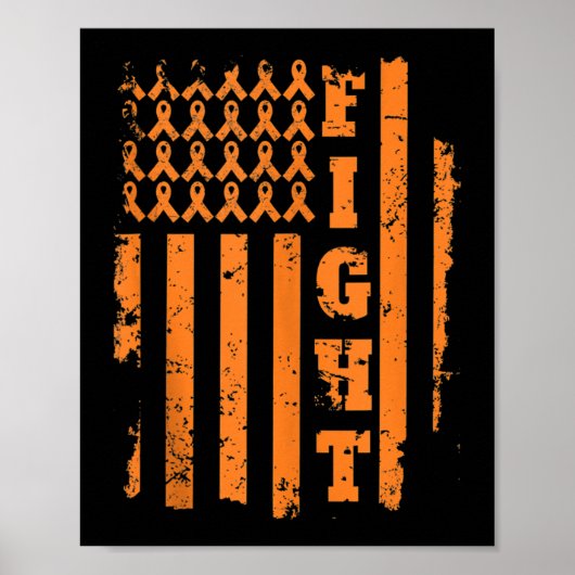 Leukämie Krebsbewusstsein Leukämie Orangenband Poster (Vorne)