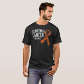Leukämie Krebsbewusstsein Orangenbandbreite Unters T-Shirt (Vorne ganz)