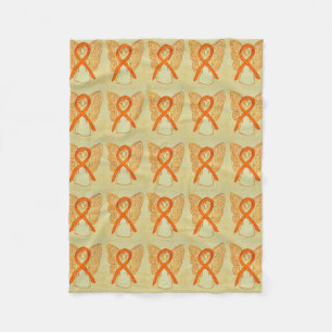 Leukämie Krebsbewusstsein Ribbon Fleece Blankets