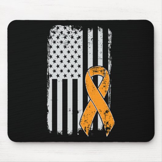 Leukämie Krebsbewusstsein - Vintage US-amerikanisc Mousepad (Vorne)