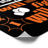 Leukämie Krebsgeschwür Ich werde stark Bleibe Poster (Ecke)