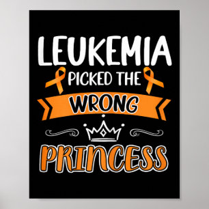 Leukämie Krebsüberlebung Kriegermädchen kämpfen Le Poster