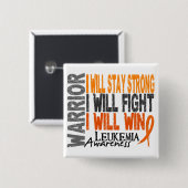 Leukämie-Krieger Button (Vorne & Hinten)