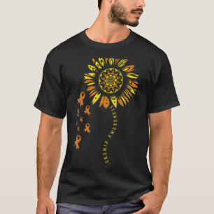 Leukämie-Krieger Oranges Band Blume Leukämie Awa T-Shirt