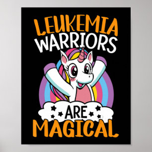 Leukämie-Krieger sind magische Unicorn Leukämie Aw Poster