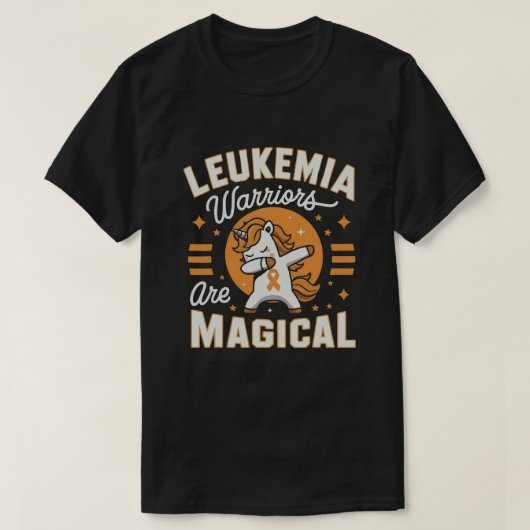 Leukämie-Krieger sind magische Unicorn Leukämie Aw T-Shirt (Design vorne)