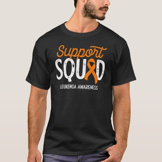 Leukämie Krieger Unterstützung Squad Überlebenscha T-Shirt (Vorderseite)