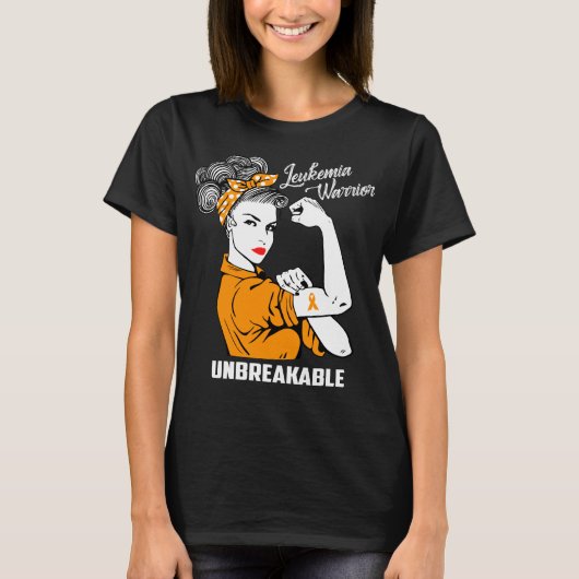 Leukämie-Krieger unzerbrechlich T-Shirt (Vorderseite)