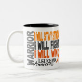 Leukämie-Krieger Zweifarbige Tasse (Links)