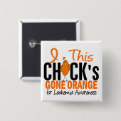 LEUKÄMIE Küken gegangene Orange Button (Vorne & Hinten)