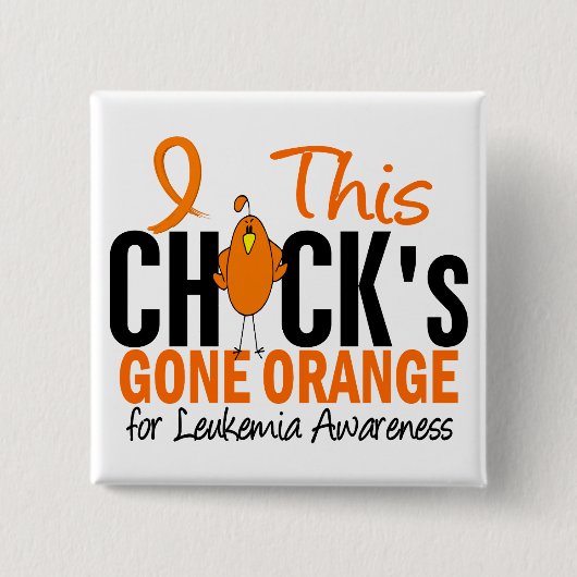LEUKÄMIE Küken gegangene Orange Button (Vorderseite)