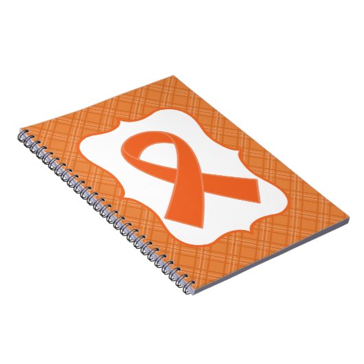 Leukämie-oder Sklerose-Orangen-Band Notizblock (Rechte Seite)