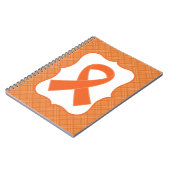 Leukämie-oder Sklerose-Orangen-Band Notizblock (Linke Seite)