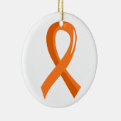 Leukämie-orange Band 3 Keramik Ornament (Rechts)