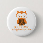 Leukämie-orange Band-Knopf-Zwilling Button (Vorderseite)