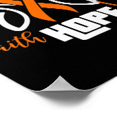 Leukämie Outfit Geschenk für einen Leukämie Krebsp Poster (Ecke)